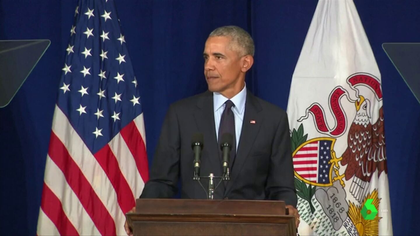 Obama durante un acto pol&iacute;tico