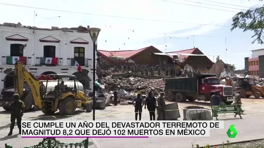 Se cumple un año del devastador terremoto de magnitud 8,2 que dejó 102 muertos en México Se cumple un año del devastador terremoto de magnitud 8,2 que dejó 102 muertos en México