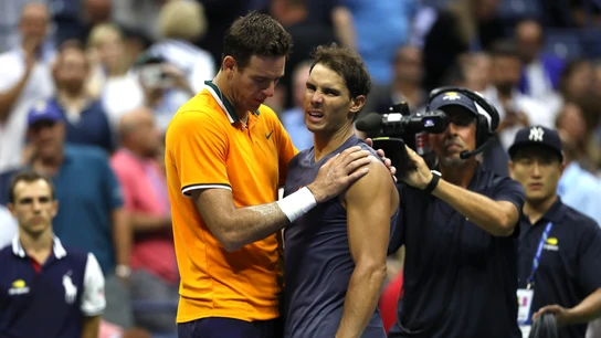 Nadal explica la lesión de su rodilla a Del Potro