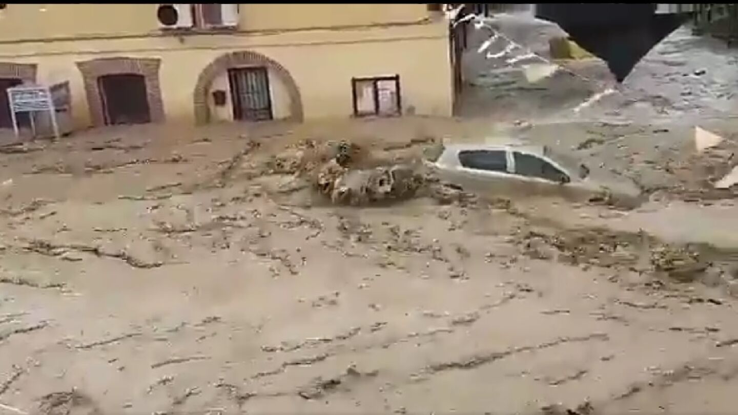Imagen de la espectacular riada en Cebolla