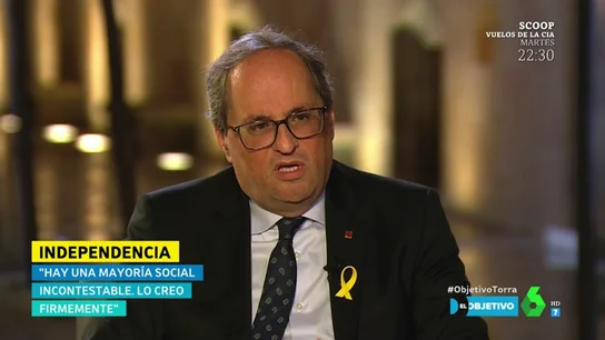 Quim Torra: "Hemos alzado la bandera del diálogo porque ha aparecido el Gobierno de Pedro Sánchez" Quim Torra: "Hemos alzado la bandera del diálogo porque ha aparecido el Gobierno de Pedro Sánchez"