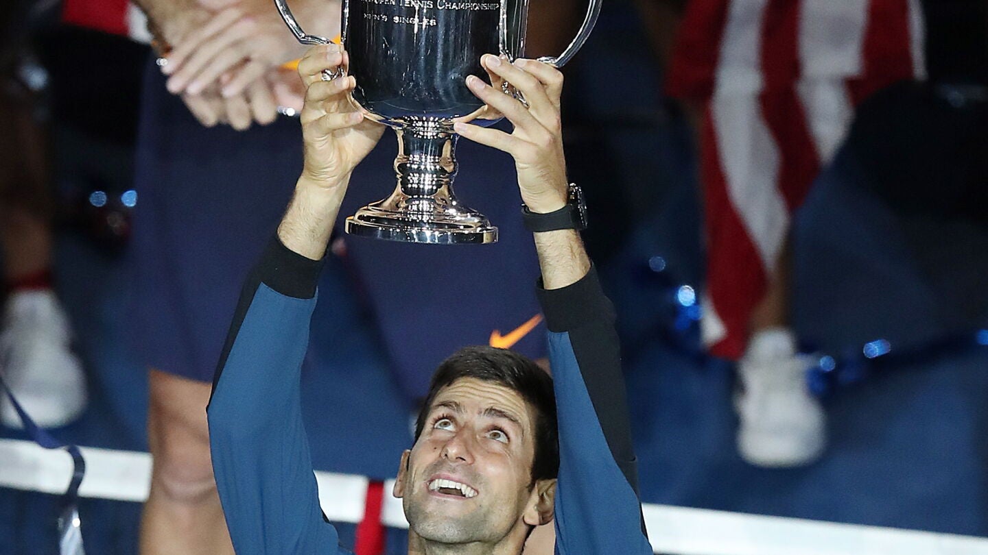 Novak djokovic celebra el t&iacute;tulo del US Open