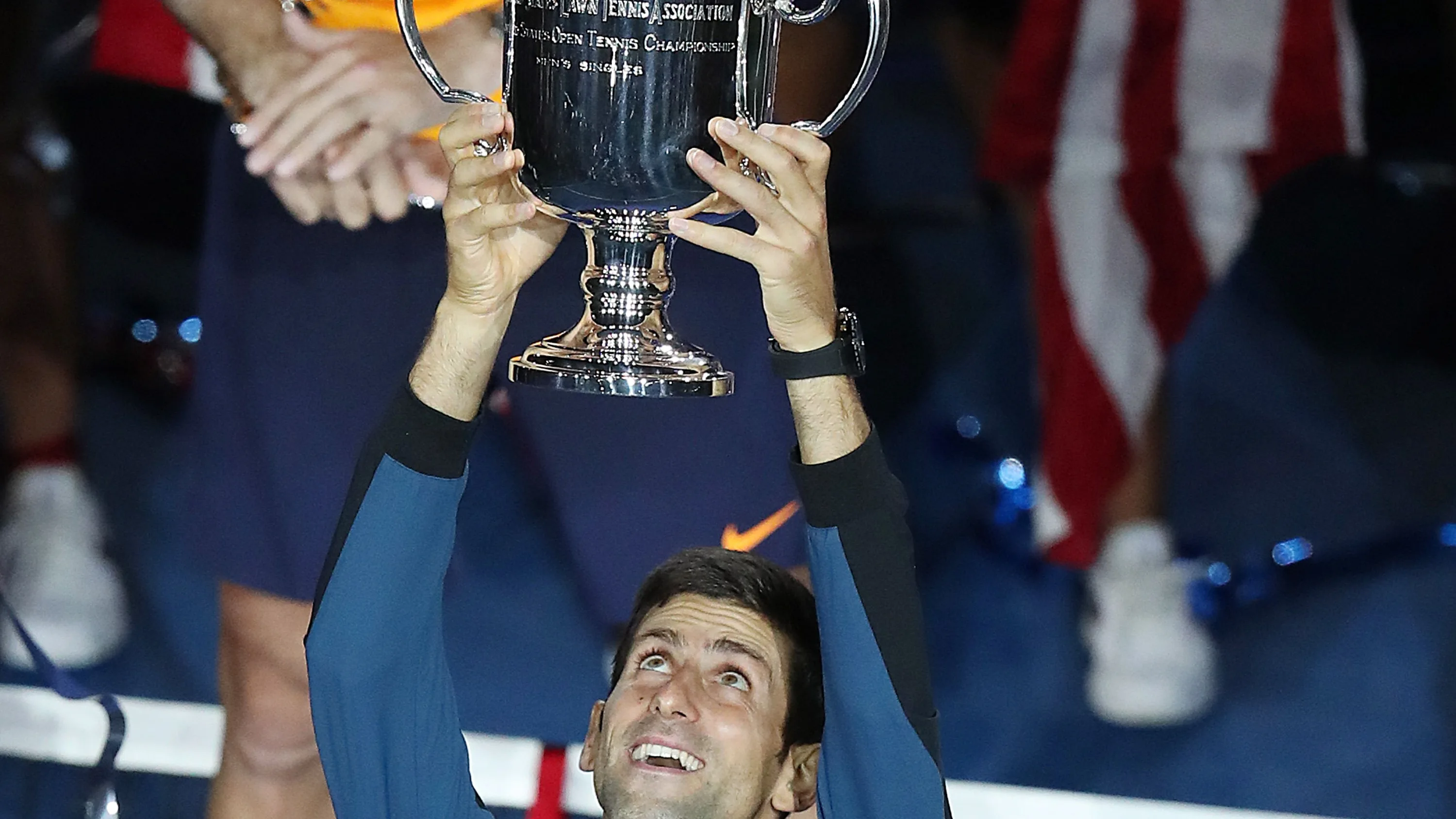 Novak djokovic celebra el título del US Open