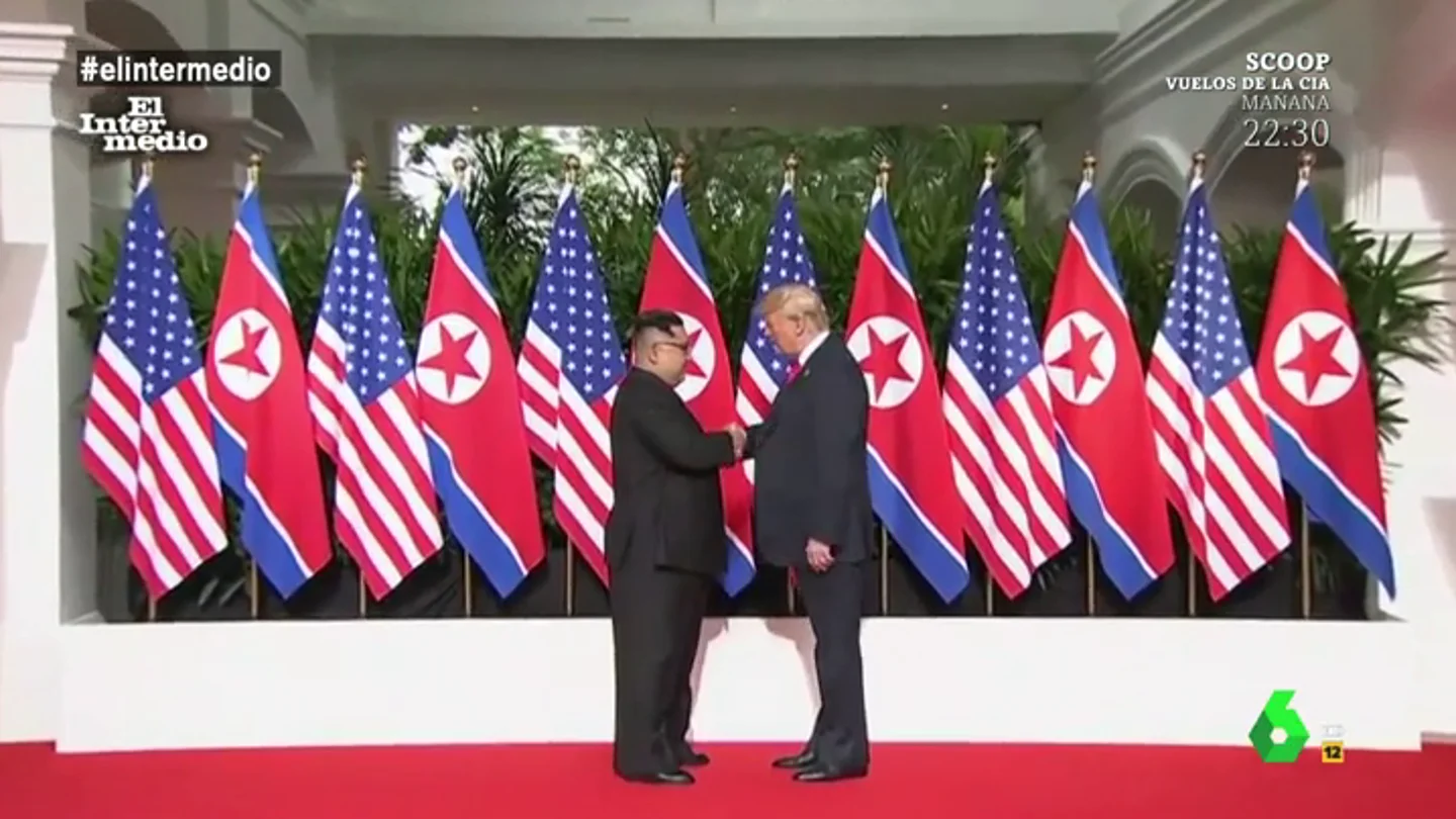 Donald Trump y Kim Jon Un se encuentran Donald Trump y Kim Jon Un se encuentran