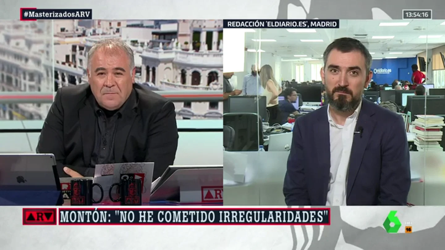 Ignacio Escolar: "Montón no prueba que aprobó el máster en las mismas condiciones que el resto de alumnas" Ignacio Escolar: "Montón no prueba que aprobó el máster en las mismas condiciones que el resto de alumnas"