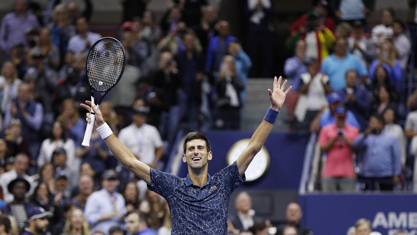 Djokovic celebra su victoria en el US Open