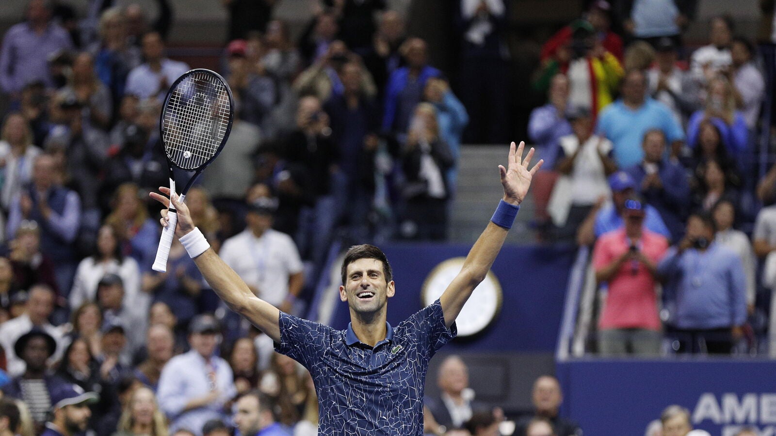 Djokovic celebra su victoria en el US Open