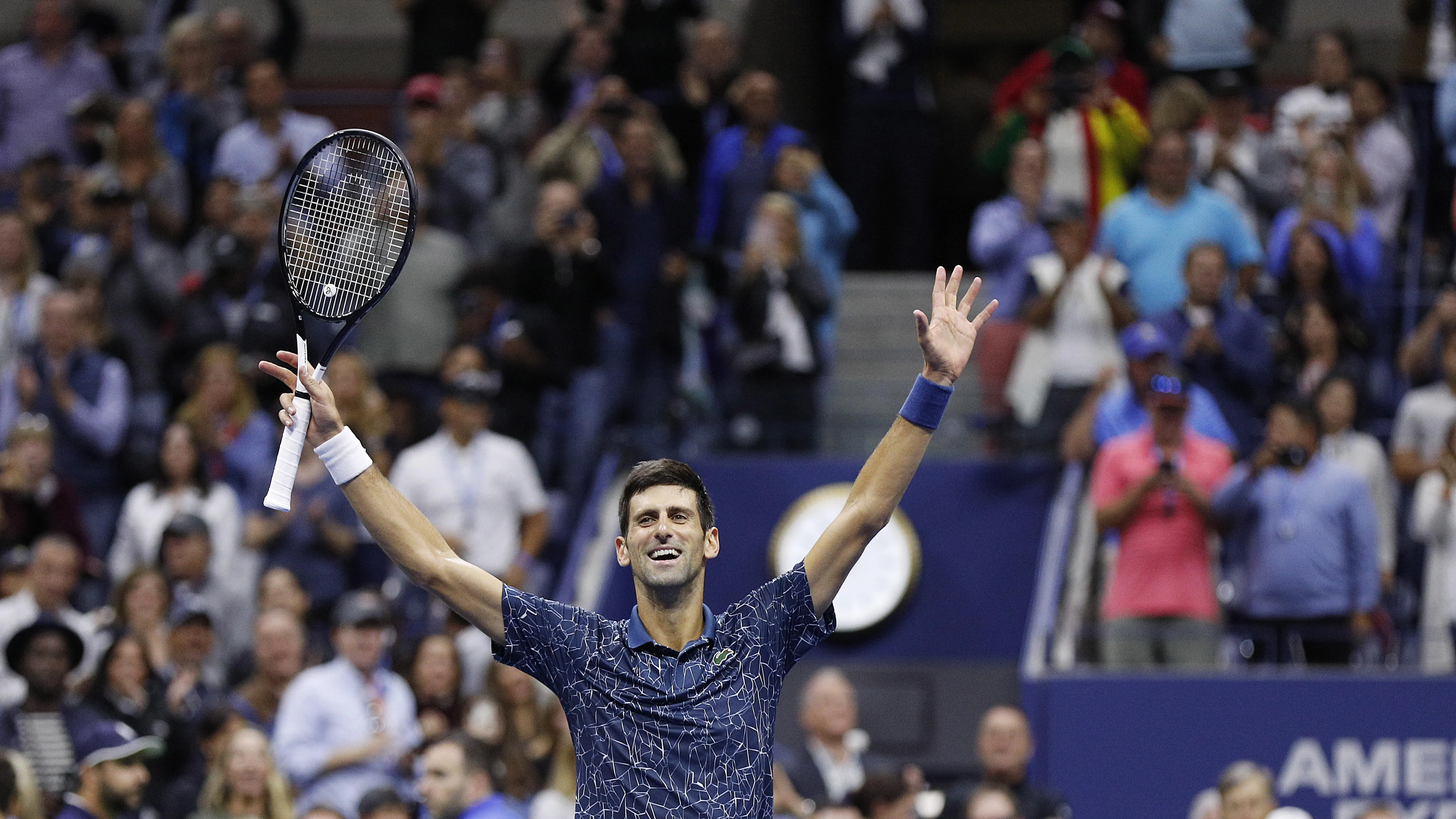 Djokovic celebra su victoria en el US Open