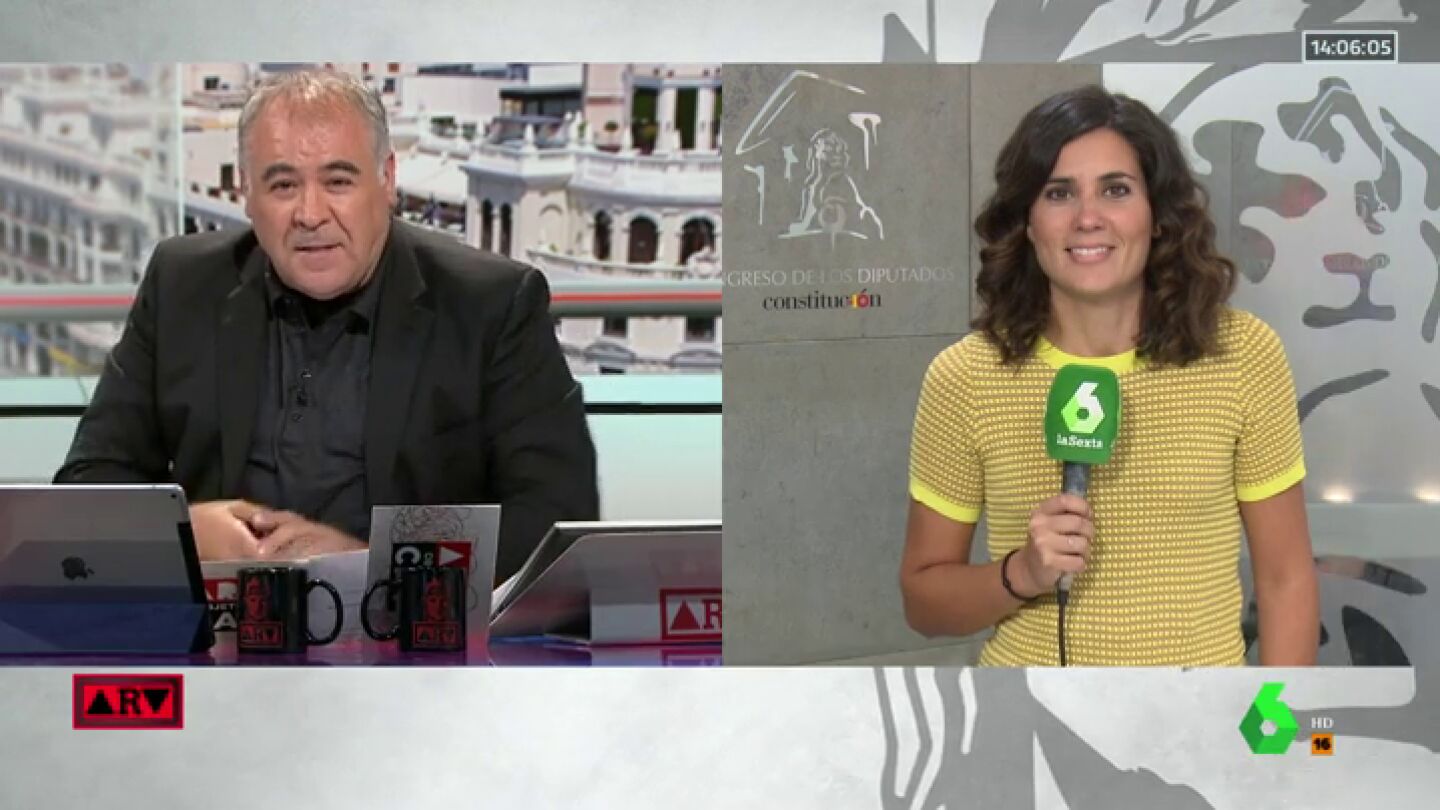 Ferreras felicita durante un directo a Mar&iacute;a Llapart: "Excelente trabajo el de este verano"