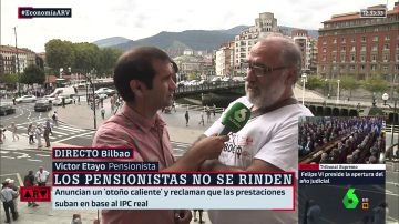 Habla uno de los pensionistas que se manifiestan en Bilbao: "No llegamos nunca a final de mes, eso es sobrevivir"