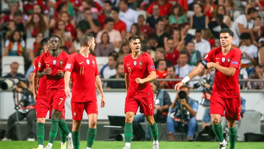 André Silva celebra su gol con Portugal André Silva celebra su gol con Portugal