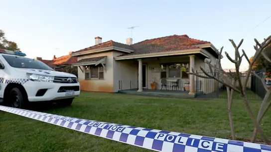 La casa en la que fueron hallados los cadáveres en Perth, Australia La casa en la que fueron hallados los cadáveres en Perth, Australia