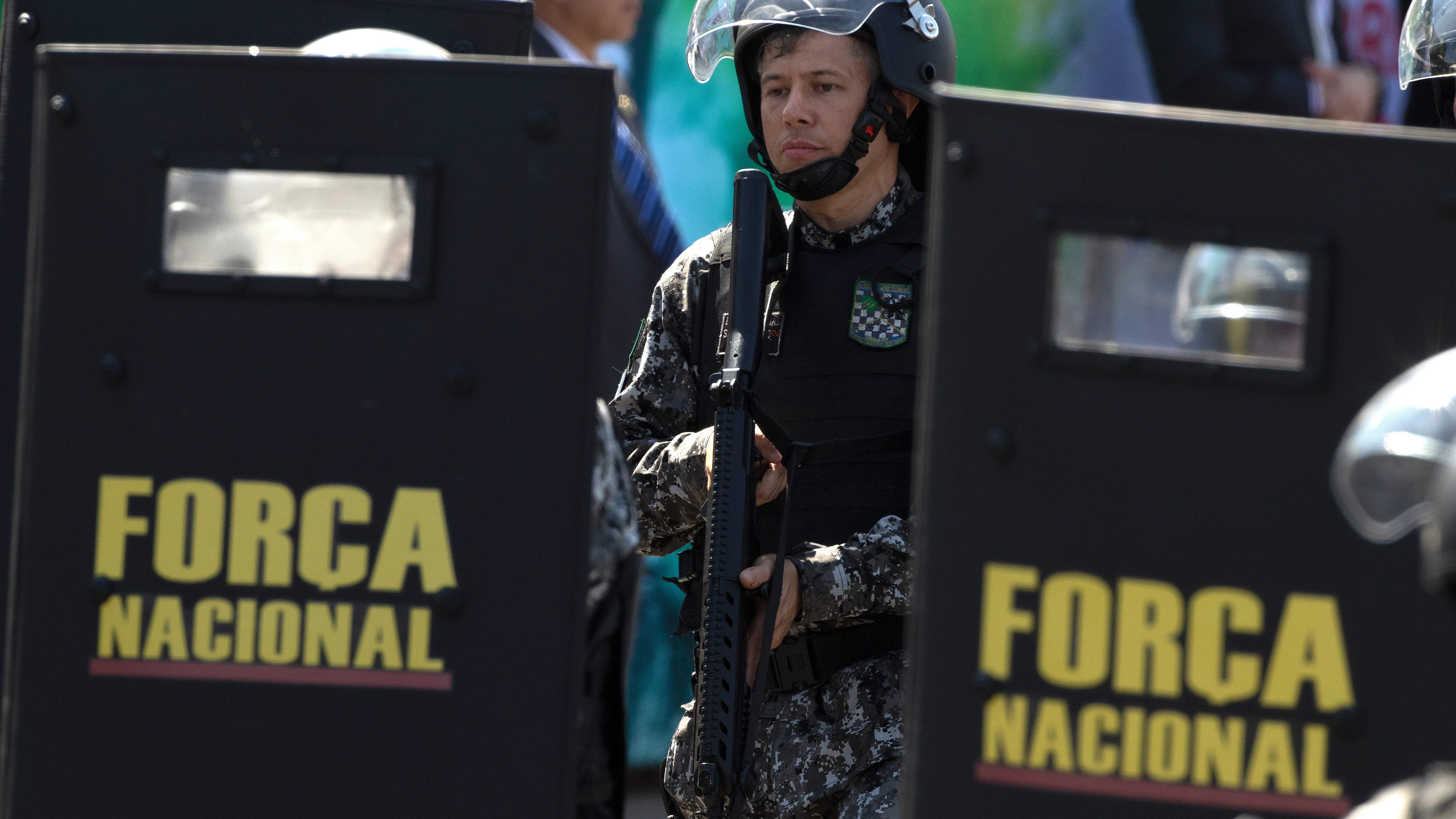 Soldados de la Fuerza Nacional de Brasil