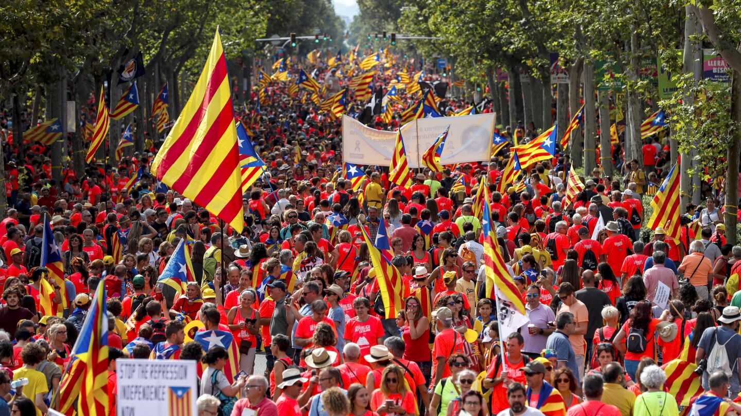 Ambiente previo a la manifestaci&oacute;n independentista