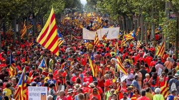 Ambiente previo a la manifestación independentista