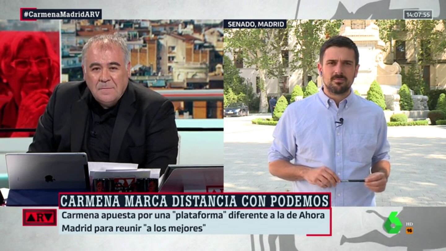 Ram&oacute;n Espinar, sobre la agrupaci&oacute;n de electores de Carmena: "Es la alcaldesa de Madrid y tiene que tener autonom&iacute;a en la formaci&oacute;n de su equipo"
