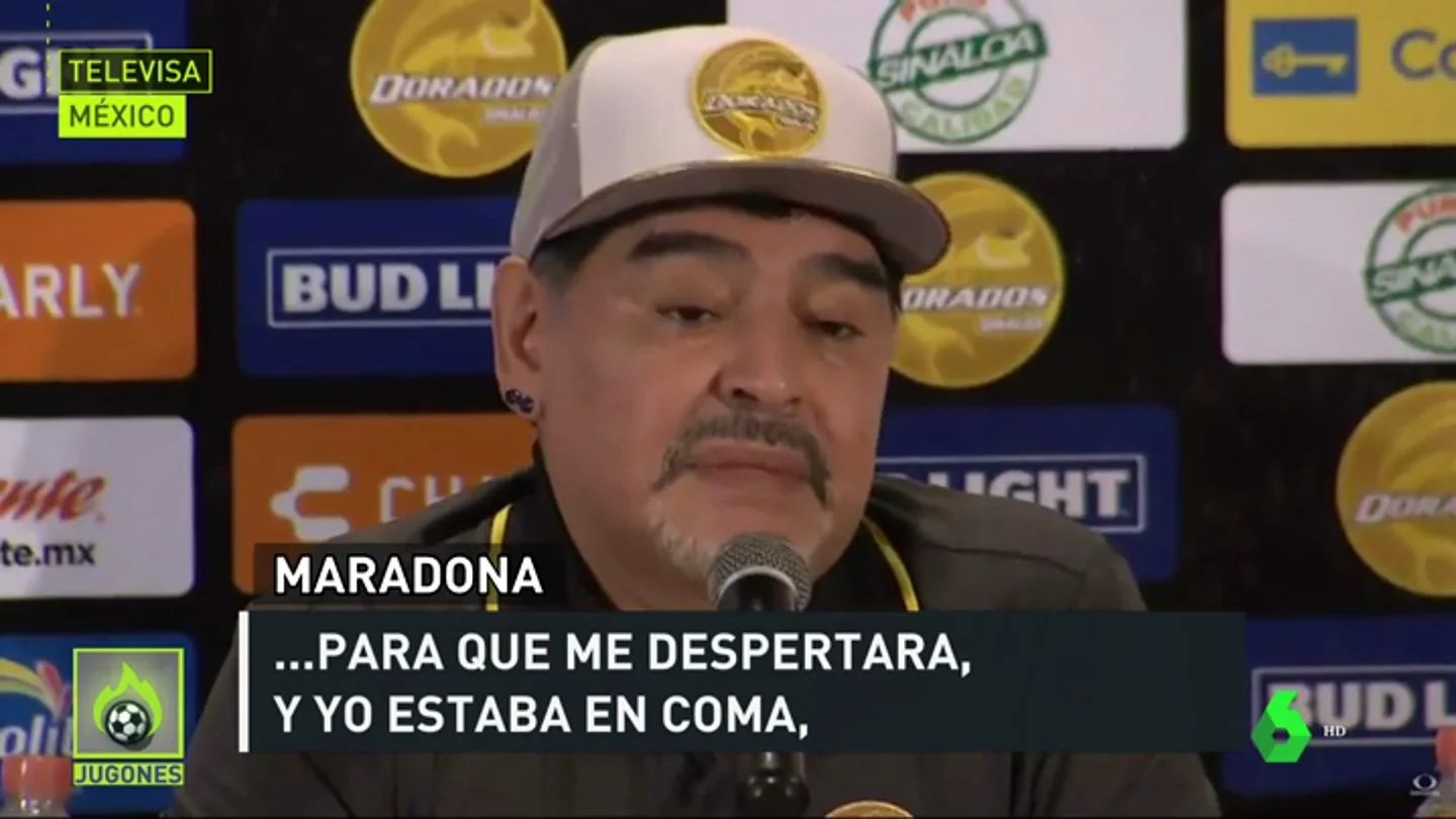 Diego Armando Maradona contó sus peores momentos del pasado en México Diego Armando Maradona contó sus peores momentos del pasado en México