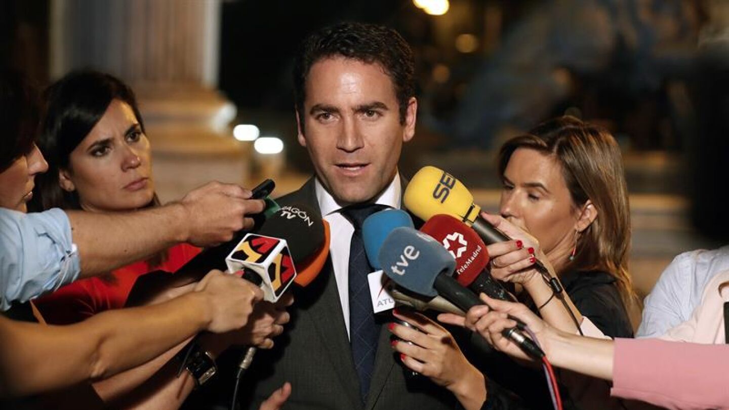 El secretario general del PP, Teodoro Garc&iacute;a Egea