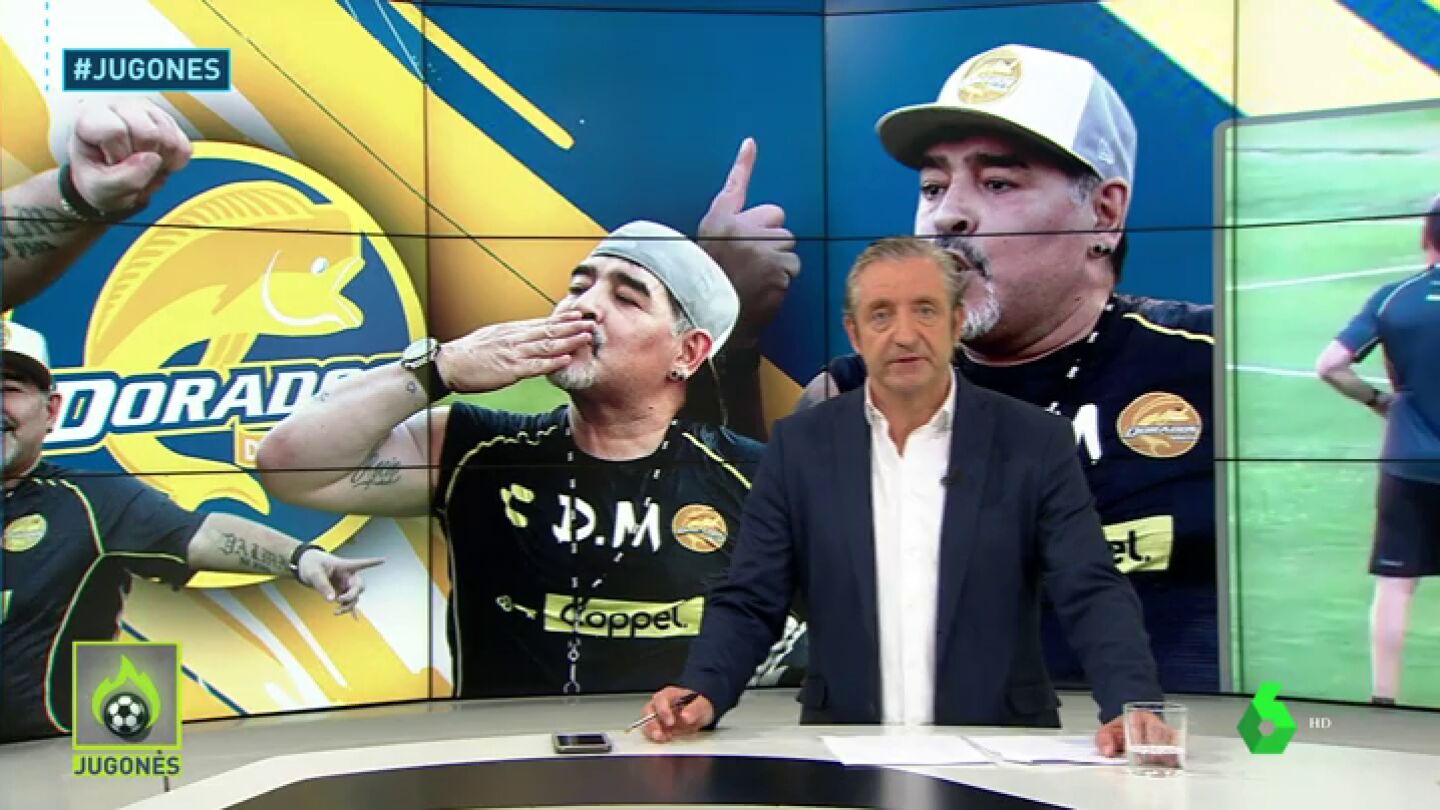 Maradona se marc&oacute; un baile en su primer entrenamiento en M&eacute;xico