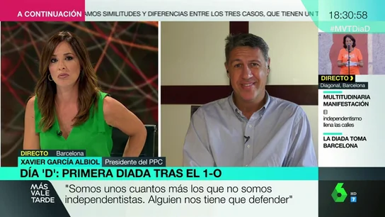 Xavier García Albiol: "Quien da oxígeno al independentismo es la Guardia Urbana de Colau" Xavier García Albiol: "Quien da oxígeno al independentismo es la Guardia Urbana de Colau"