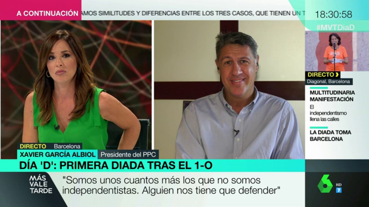 Xavier Garc&iacute;a Albiol: "Quien da ox&iacute;geno al independentismo es la Guardia Urbana de Colau"