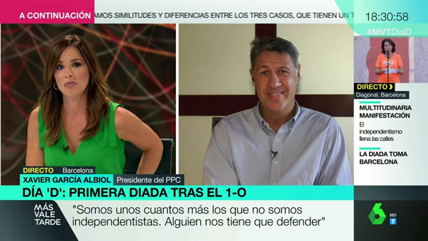Xavier García Albiol: "Quien da oxígeno al independentismo es la Guardia Urbana de Colau" Xavier García Albiol: "Quien da oxígeno al independentismo es la Guardia Urbana de Colau"