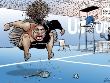 La viñeta de Mark Knight sobre Serena Williams La viñeta de Mark Knight sobre Serena Williams