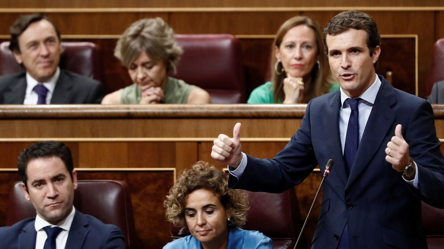 El presidente del PP, Pablo Casado