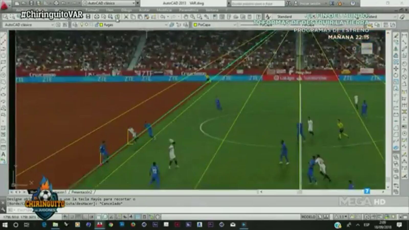 El Chiringuito 'desmonta' el VAR: Ben Yedder estar&iacute;a en l&iacute;nea en su gol anulado ante el Getafe
