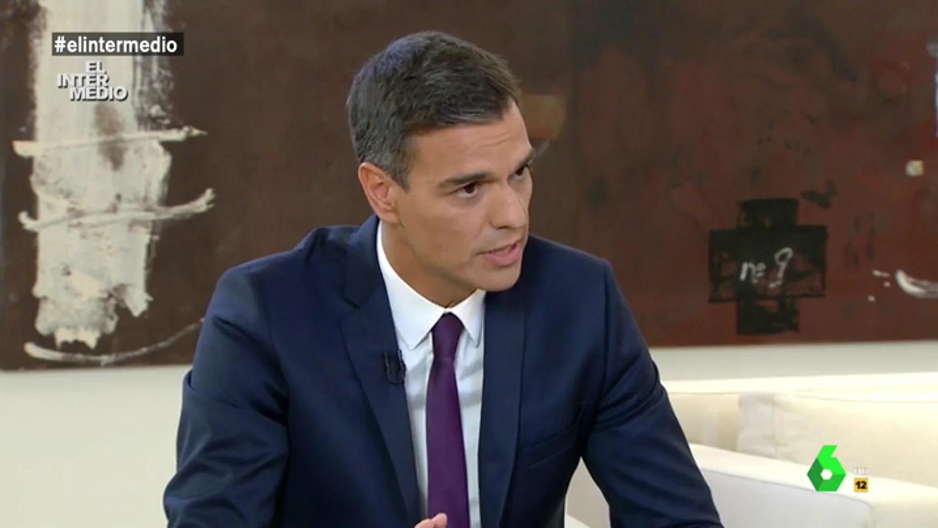 Pedro Sánchez en su entrevista con Ana Pastor