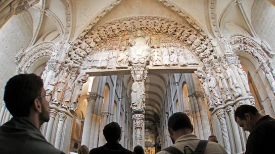 Vista del pórtico de la Gloria de la Catedral de Santiago Vista del pórtico de la Gloria de la Catedral de Santiago