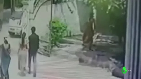 Pareja atacada en la India con un machete Pareja atacada en la India con un machete