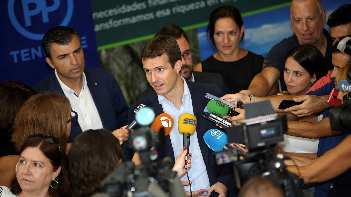 Pablo Casado en una imagen de archivo ante los medios de comunicación Pablo Casado en una imagen de archivo ante los medios de comunicación