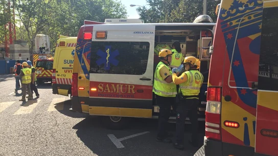 Ambulancias en los alrededores del Ritz Ambulancias en los alrededores del Ritz