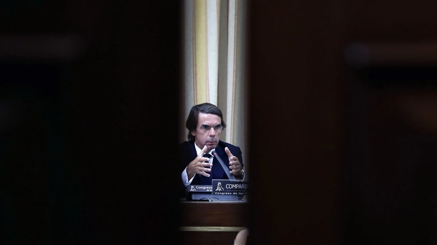 José María Aznar en la comisión del Congreso sobre la caja B del PP José María Aznar en la comisión del Congreso sobre la caja B del PP