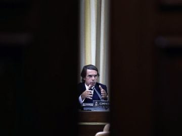 José María Aznar en la comisión del Congreso sobre la caja B del PP José María Aznar en la comisión del Congreso sobre la caja B del PP