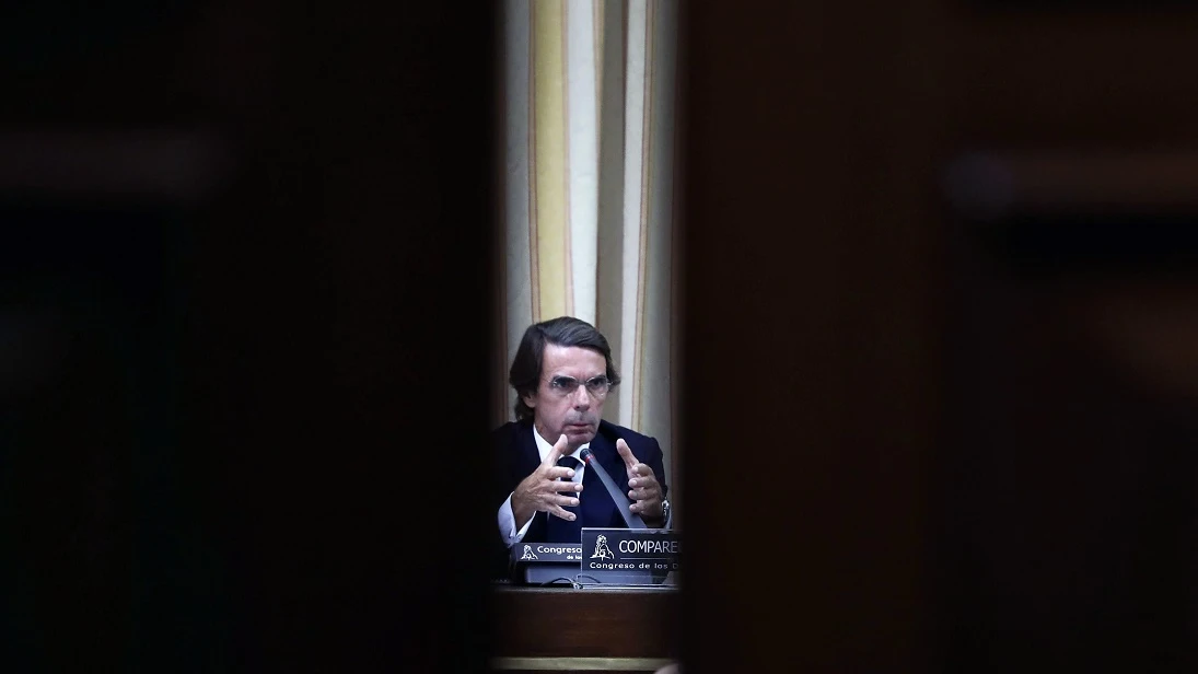 José María Aznar en la comisión del Congreso sobre la caja B del PP