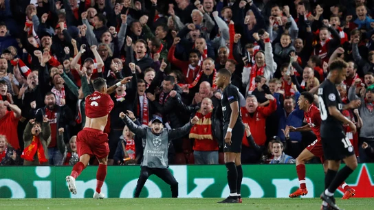 Firmino celebra el tercer y definitivo gol ante el PSG Firmino celebra el tercer y definitivo gol ante el PSG