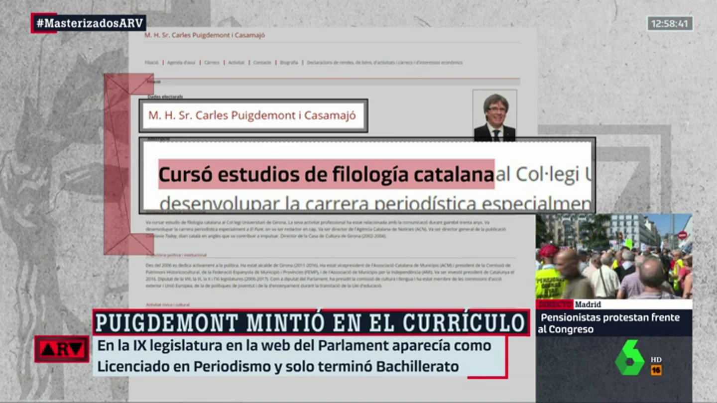 Currículo de Carles Puigdemont Currículo de Carles Puigdemont