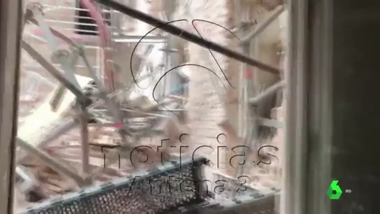 Los restos del hotel Ritz tras el derrumbe Los restos del hotel Ritz tras el derrumbe