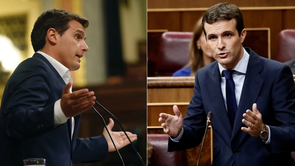 Albert Rivera y Pablo Casado