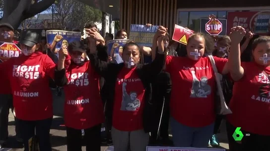 Las trabajadoras de McDonalds en huelga Las trabajadoras de McDonalds en huelga