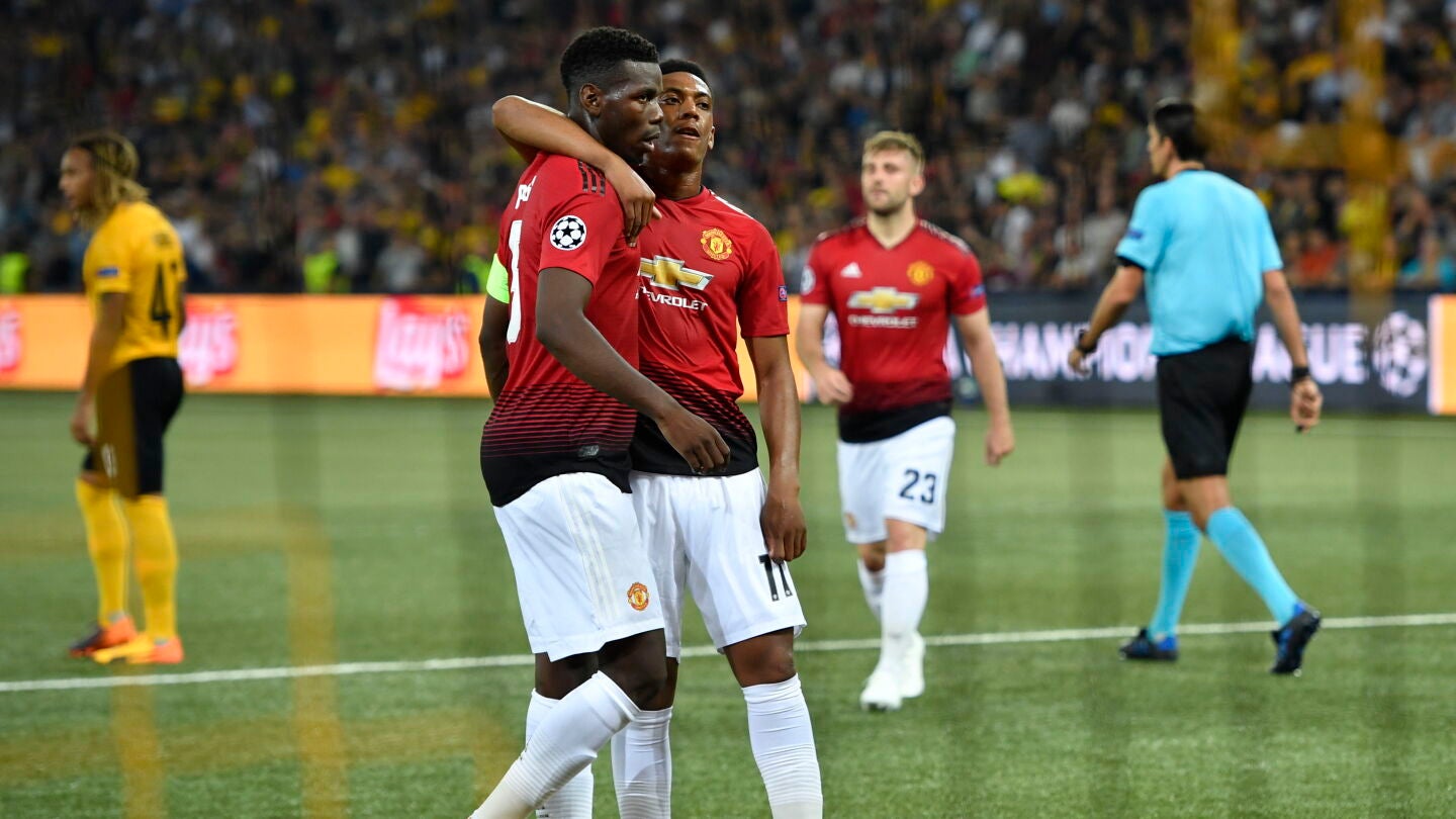 Paul Pogba celebra un gol ante el Young Boys