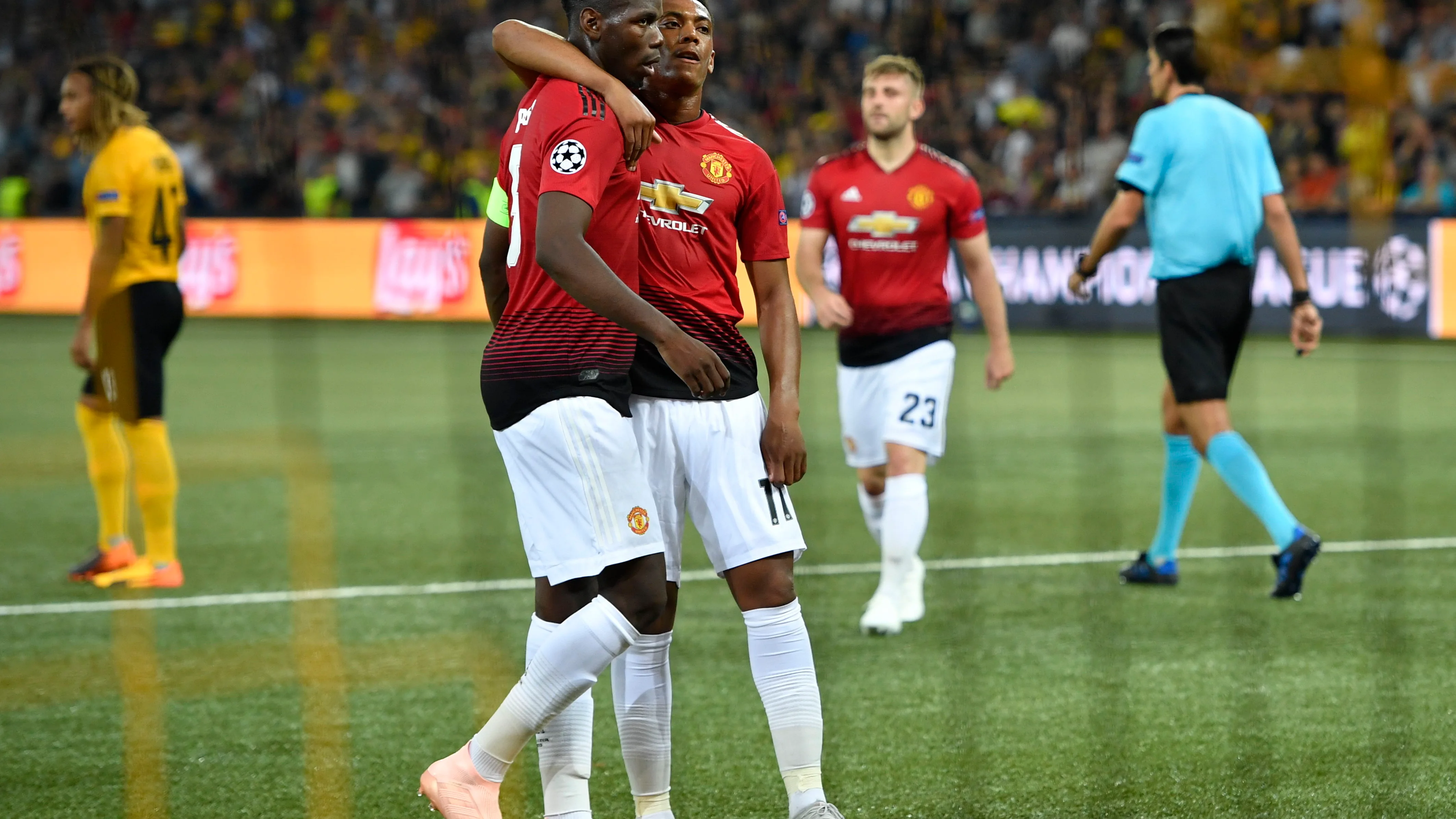 Paul Pogba celebra un gol ante el Young Boys