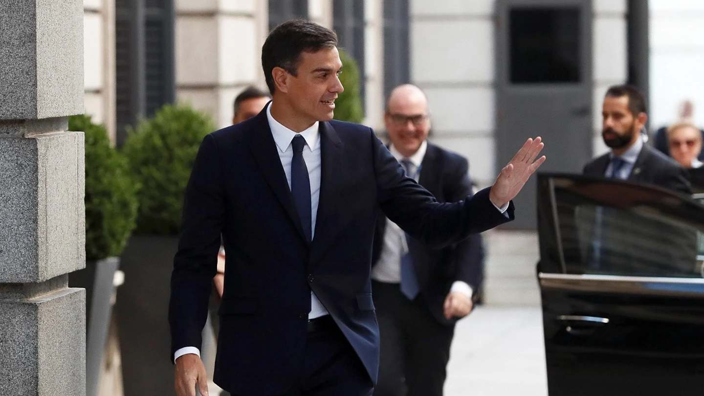 Pedro Sánchez, a la salida del Congreso Pedro Sánchez, a la salida del Congreso