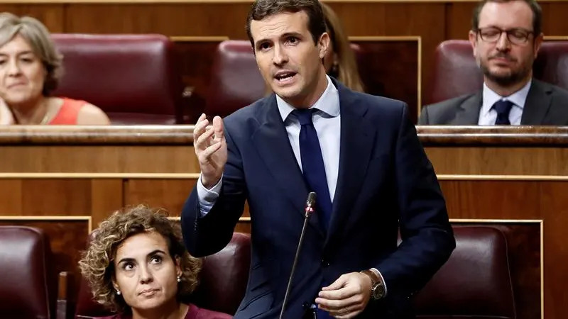 El líder del PP,Pablo Casado