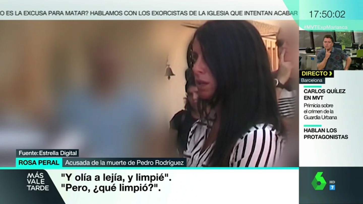 Rosa Peral explicándose en la reconstrucción Rosa Peral explicándose en la reconstrucción