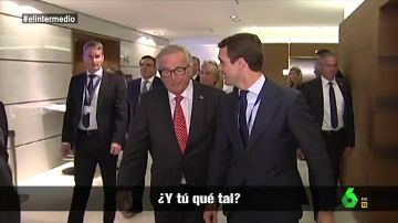 Pablo Casado, pillado hablando de España tras las cámaras con Juncker: ¿Ha traicionado a Mariano Rajoy? 
