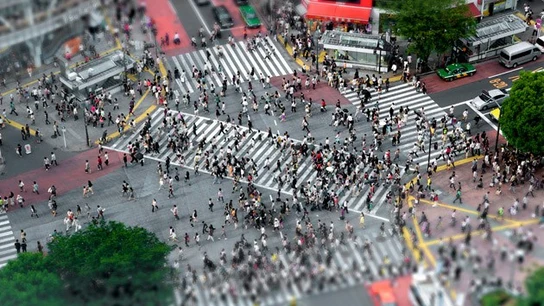 Paso diagonal de Shibuya, Japón Paso diagonal de Shibuya, Japón