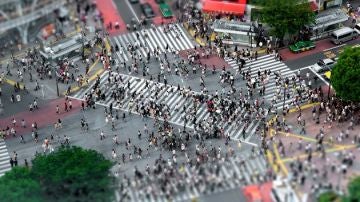 Paso diagonal de Shibuya, Japón